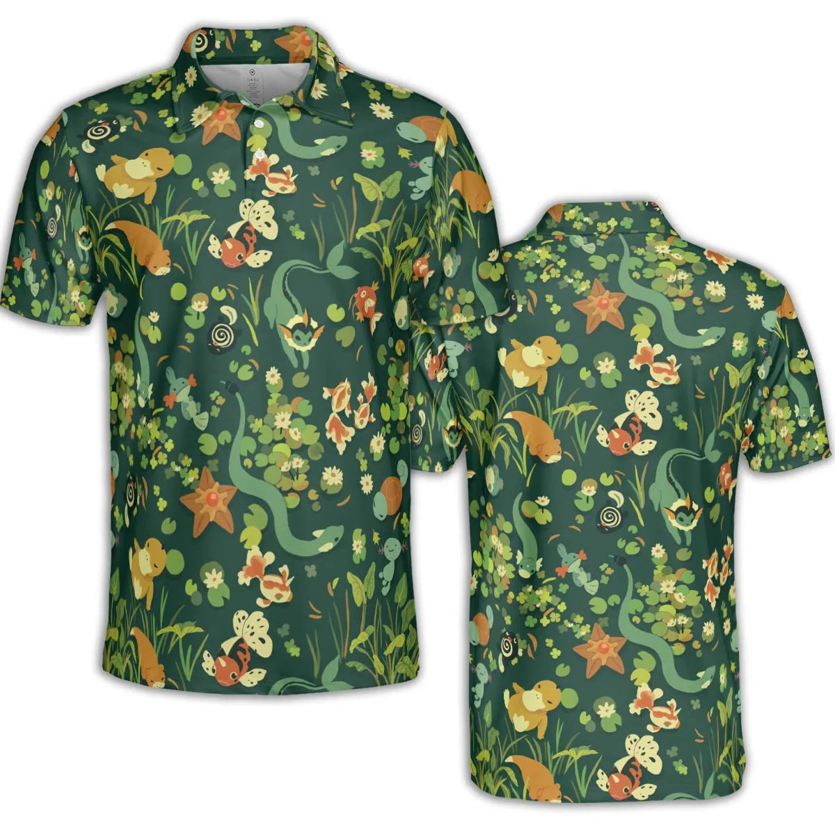 Under Water Type Pokemon AOP Men/Women Polo Shirt