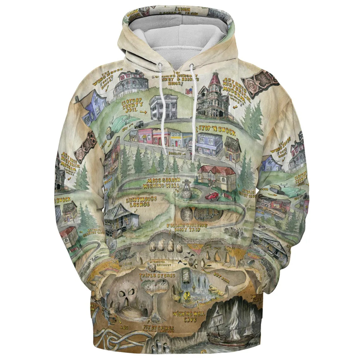 The Goonies Adventure Map All-over Print Hoodie