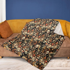 Horror Movie Characters Halloween Pattern Fleece Blanket