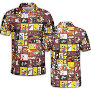 Underdog Cartoon Pattern AOP Men/Women Polo Shirt