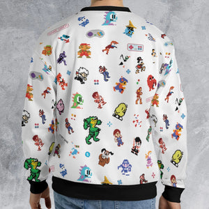 Iconic Video Game Characters All-over Print Sweatshirt