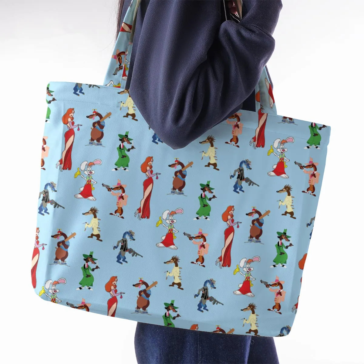 Roger Rabbit Jessica Rabbit The Weasels Who Framed Roger Rabbit Large Tote Bag