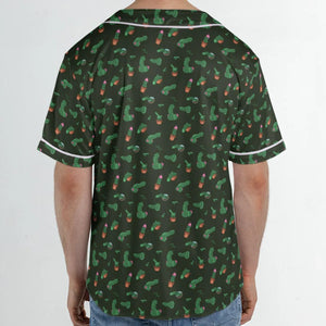 Funny Plants Pattern Unisex Baseball Jersey