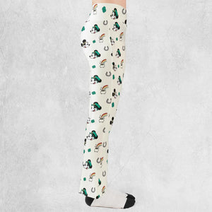 Mickey and Minnie St. Patrick's  Day Pattern Flare Leggings