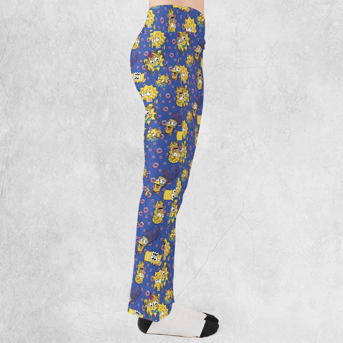 Trippy Simpsons Melting Flare Leggings