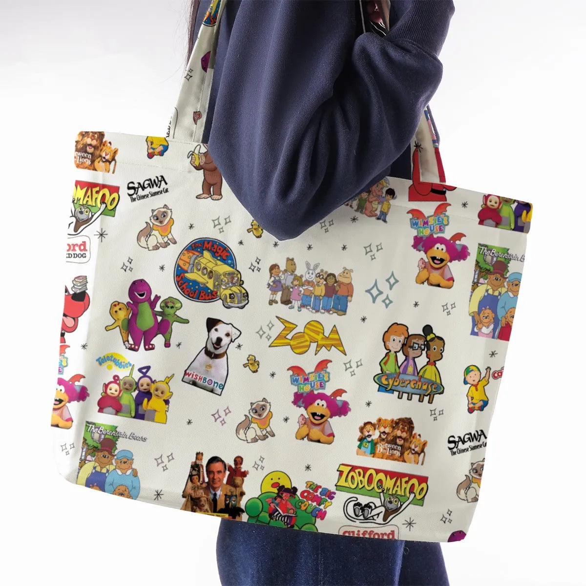 If You Were A PBS Kid Large Tote Bag
