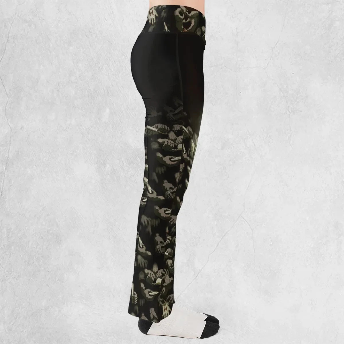 Funny Helping Hands Labyrinth Flare Leggings