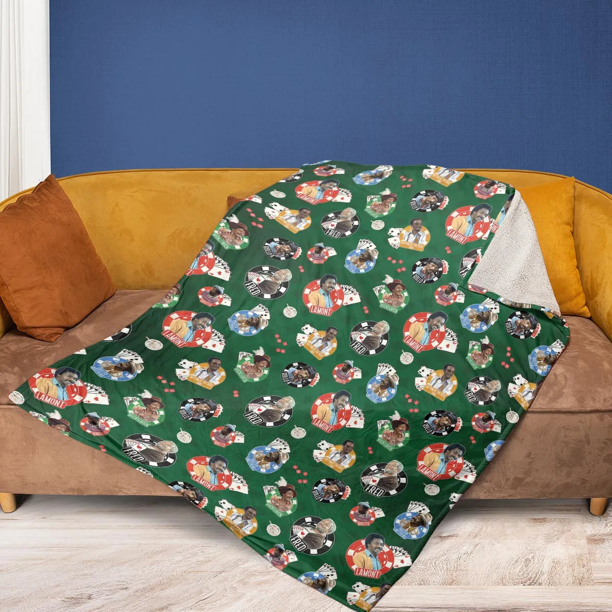 The Card Sharps Sanford and Son Fleece Blanket