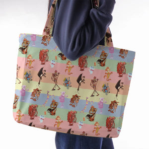 Spooky Monster Mash Cereal Monster Large Tote Bag