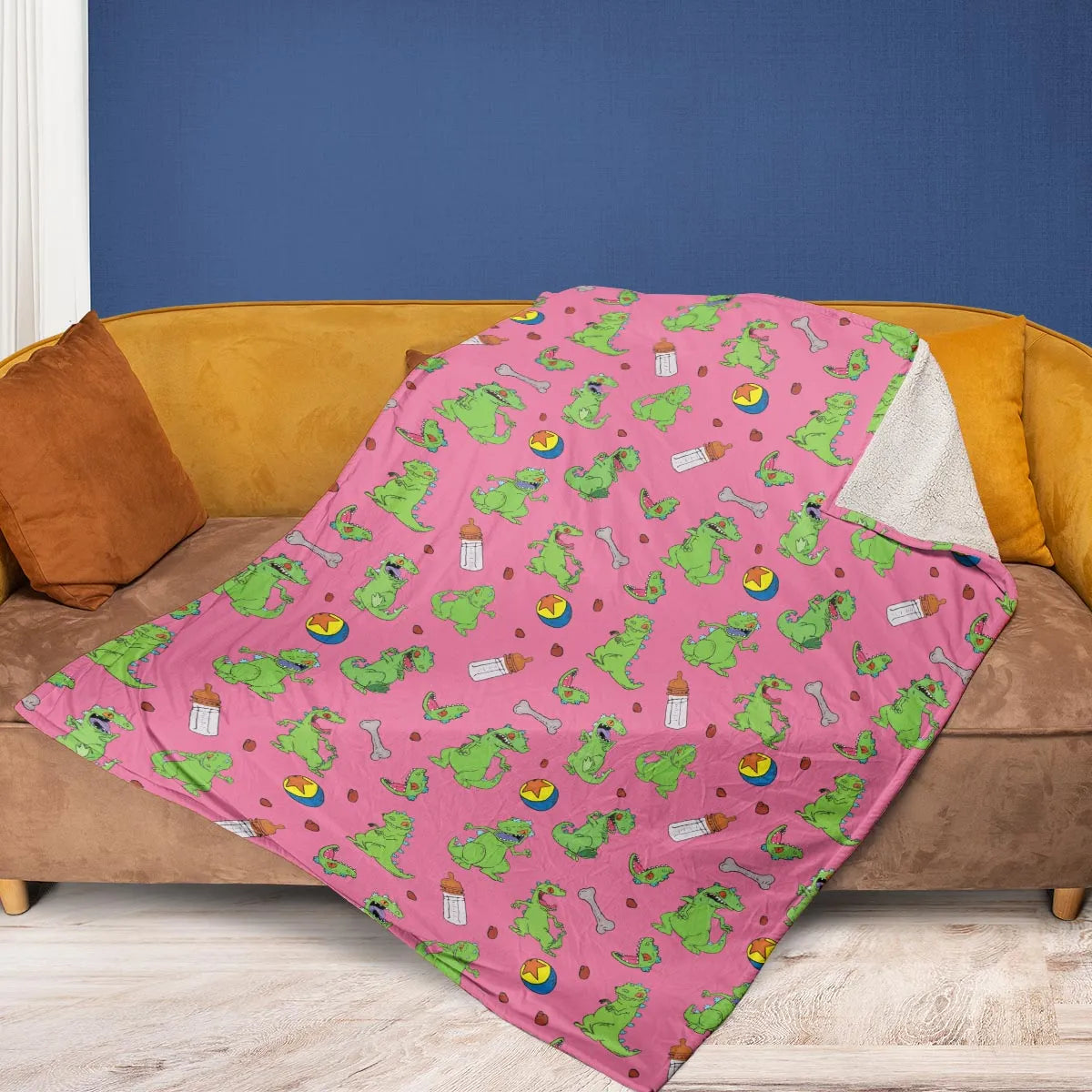 Rugrats Reptar Pattern Fleece Blanket