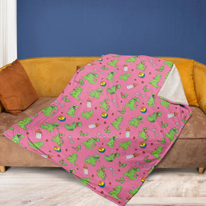 Rugrats Reptar Pattern Fleece Blanket