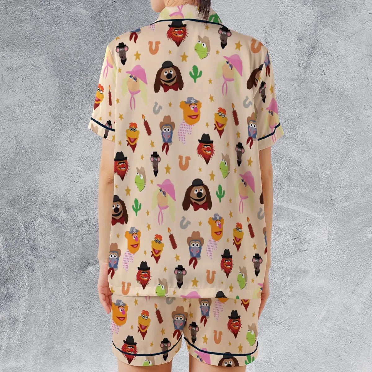 Western Life The Muppet Show Satin Short-Sleeve Pajamas Set