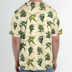 TMNT Characters Weapon Pattern Unisex Baseball Jersey