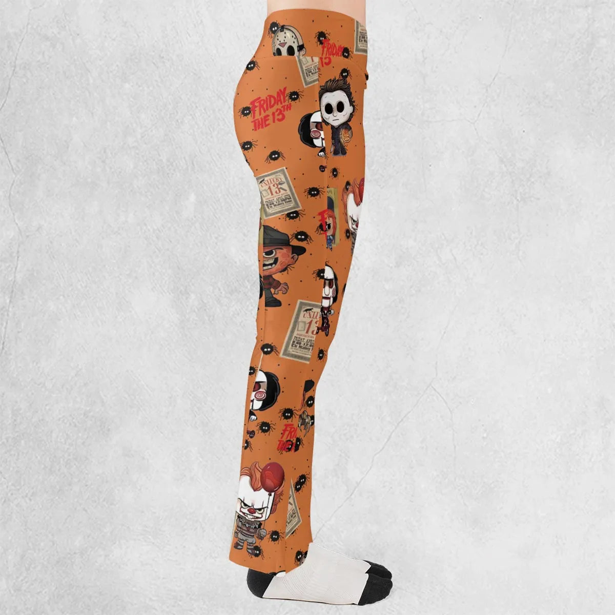 Chibi Horror Characters Flare Leggings