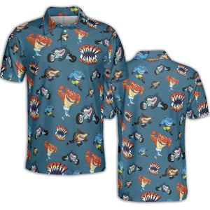 Ripster Slash Street Sharks AOP Men/Women Polo Shirt