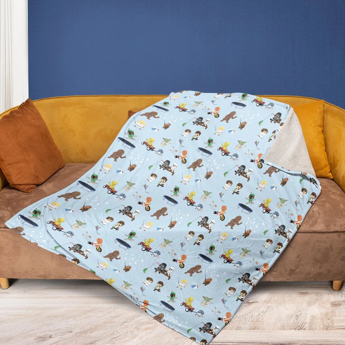 Go Fishing with Star Wars Characters Fleece Blanket