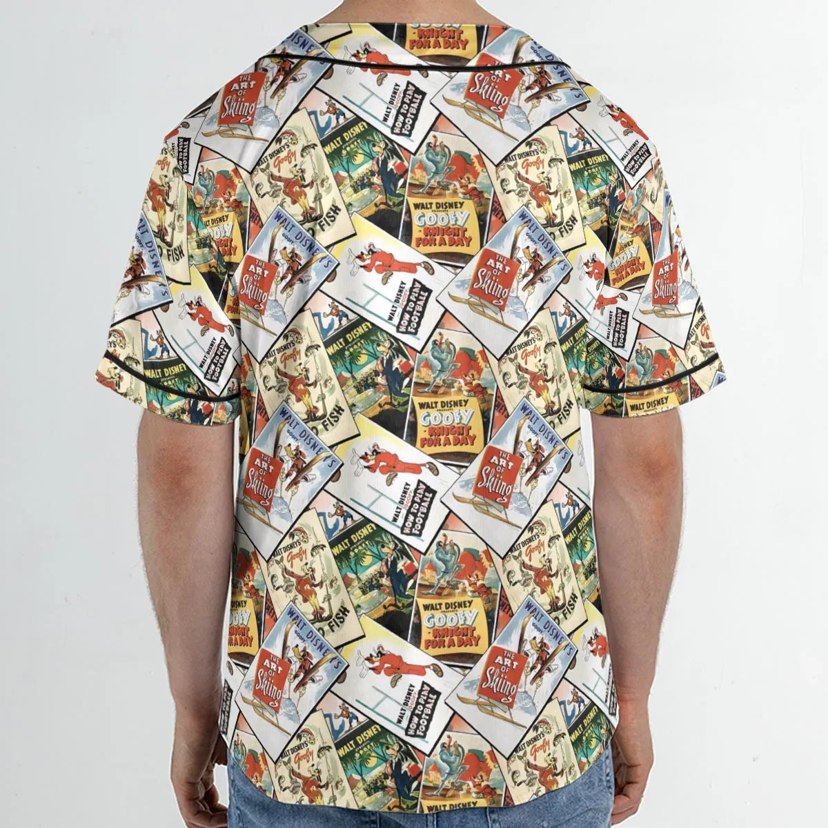 Goofy Vintage Posters Unisex Baseball Jersey