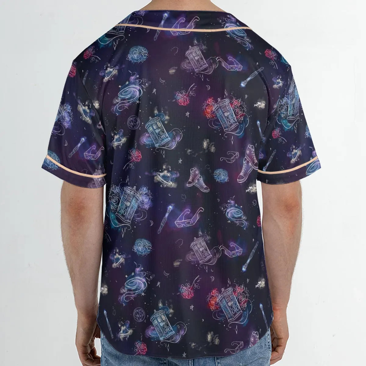 Tardis Doctor Who Seamless Unisex Baseball Jersey