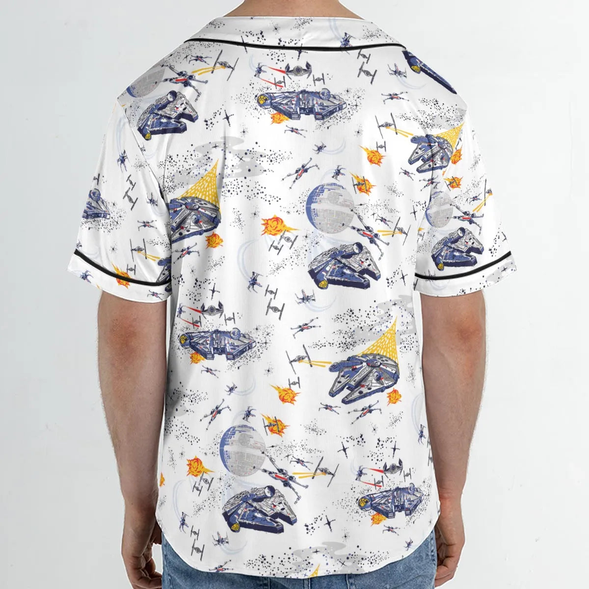 Millennium Falcon Patterns Star Wars Unisex Baseball Jersey