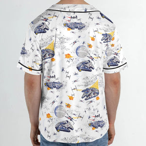 Millennium Falcon Patterns Star Wars Unisex Baseball Jersey