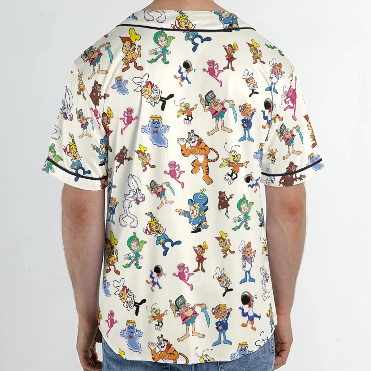 80s 90s Commercial Mascot Cereal Unisex Baseball Jersey
