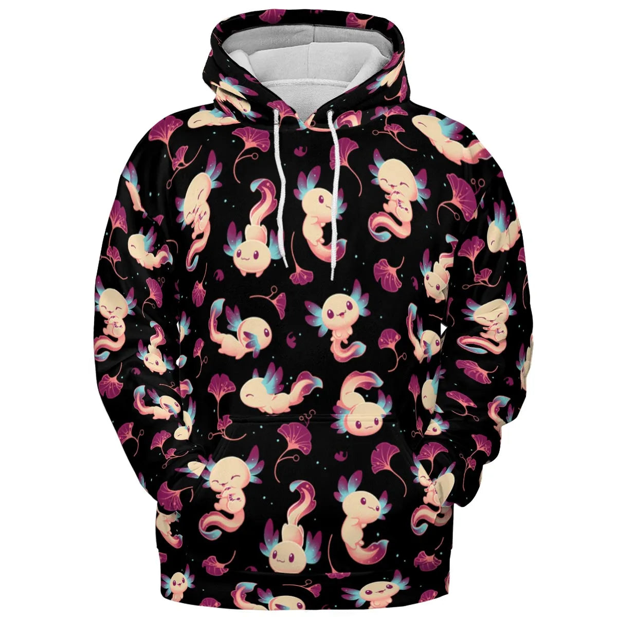 Axolotl Wonders Cute Salamanders Pattern All-over Print Hoodie
