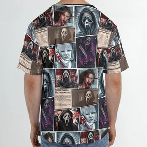 Scream Ghostface Horror Movie Halloween Unisex Baseball Jersey