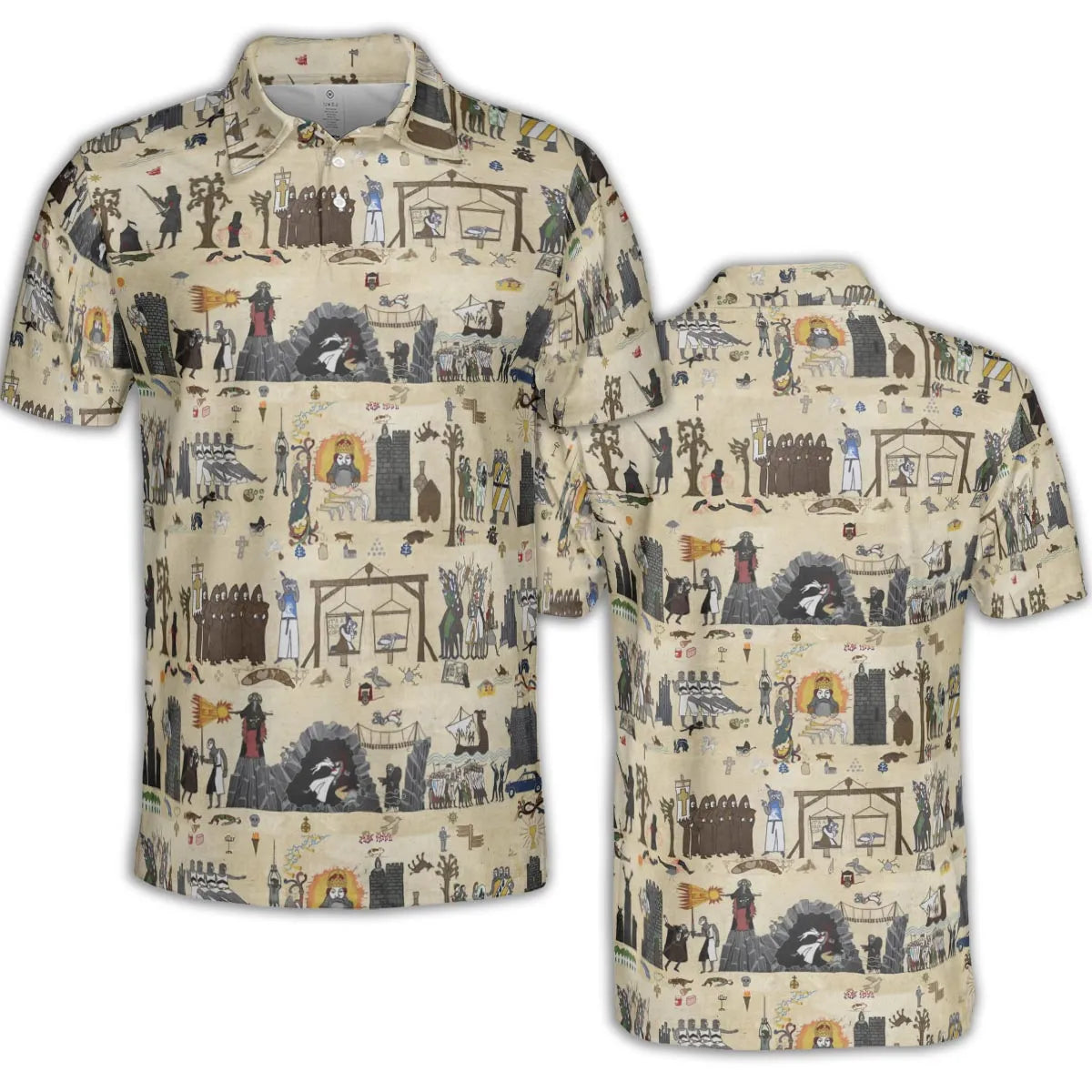 Bayeux Tapestry Monty Python AOP Men/Women Polo Shirt