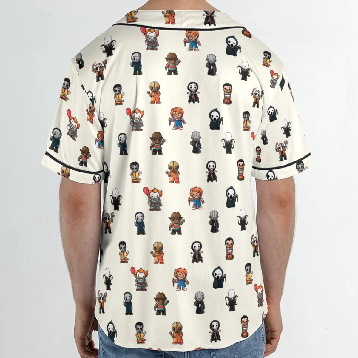 Horror Movies Characters Pattern Unisex Baseball Jersey