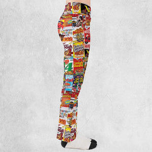 Popular Cereal Boxes Flare Leggings