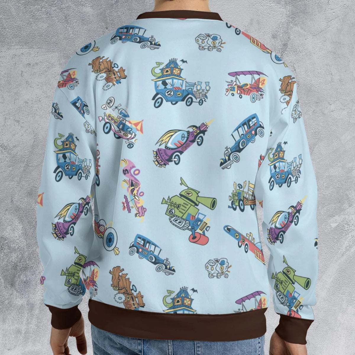 W is for Wacky Races All-over Print Sweatshirt