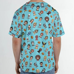 Many Faces of Bob's Burger Unisex Baseball Jersey