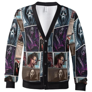 Scream Ghostface Horror Movie Halloween Cardigan