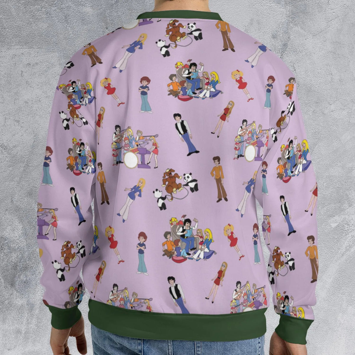 70s The Brady Kids Cartoon All-over Print Sweatshirt
