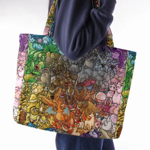 Rainbow Epic Pokemon Large Tote Bag