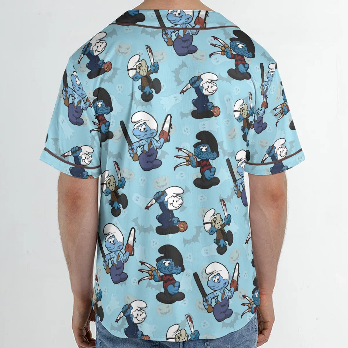 Horror Smurfs Unisex Baseball Jersey