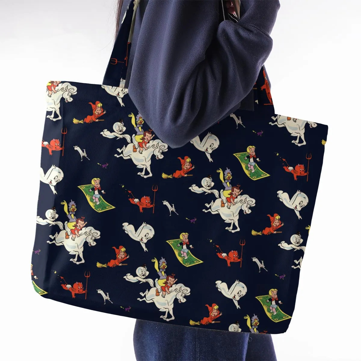 Casper Richie Rich Harvey Comic Characters Large Tote Bag