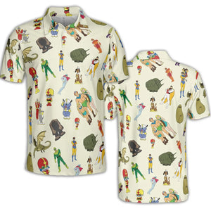 Herculoids and The Rest Of Hanna Barbera Space Stars AOP Men/Women Polo Shirt
