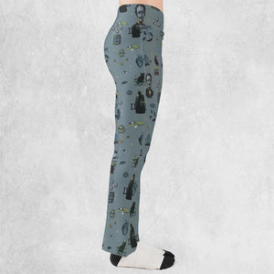 The Dark Themed Edgar Allan Poe Flare Leggings