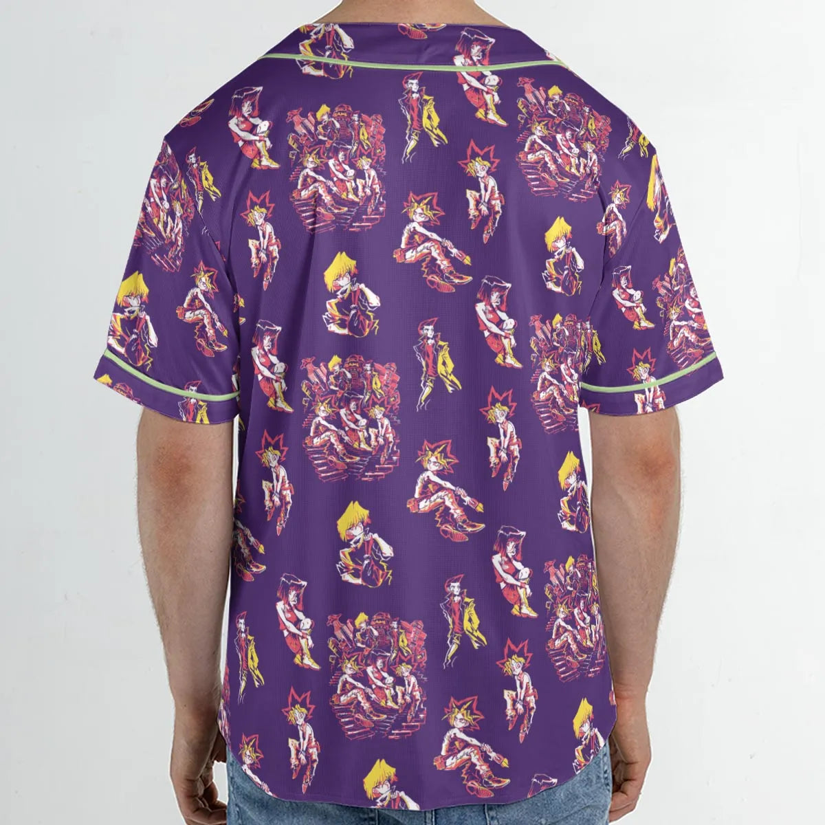 Yu Gi Oh Characters Patterns Unisex Baseball Jersey