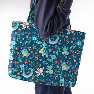 Water Pokemon Pattern Large Tote Bag