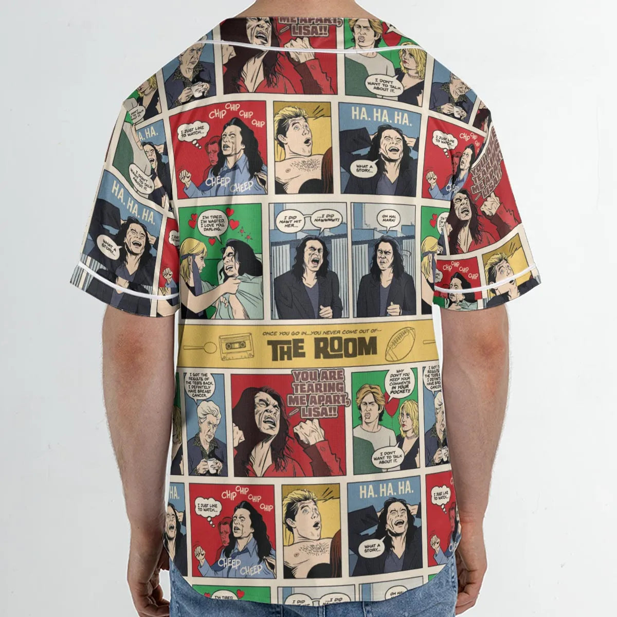 The Room Comic Style Unisex Baseball Jersey