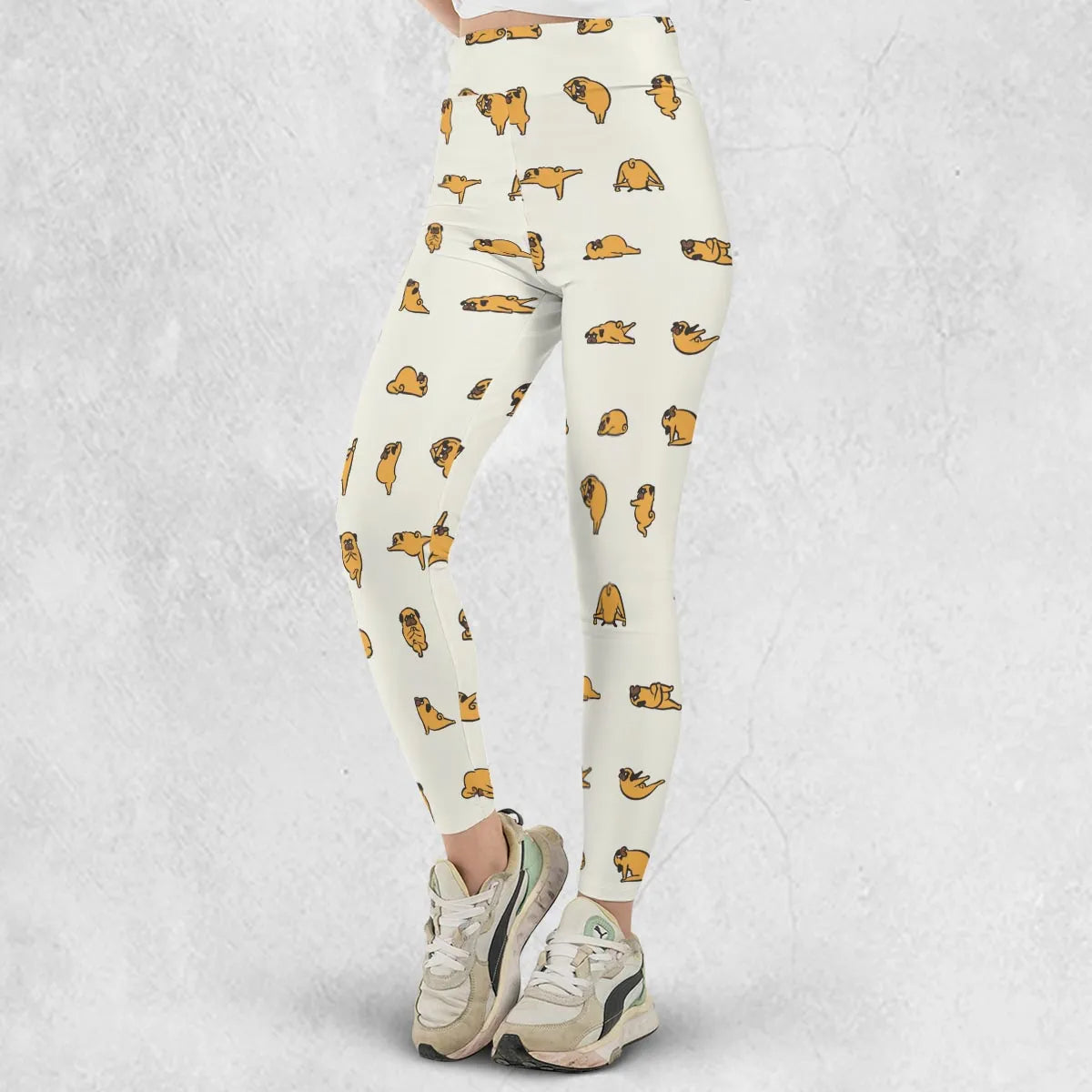 Pug Hot Yoga Pattern Legging