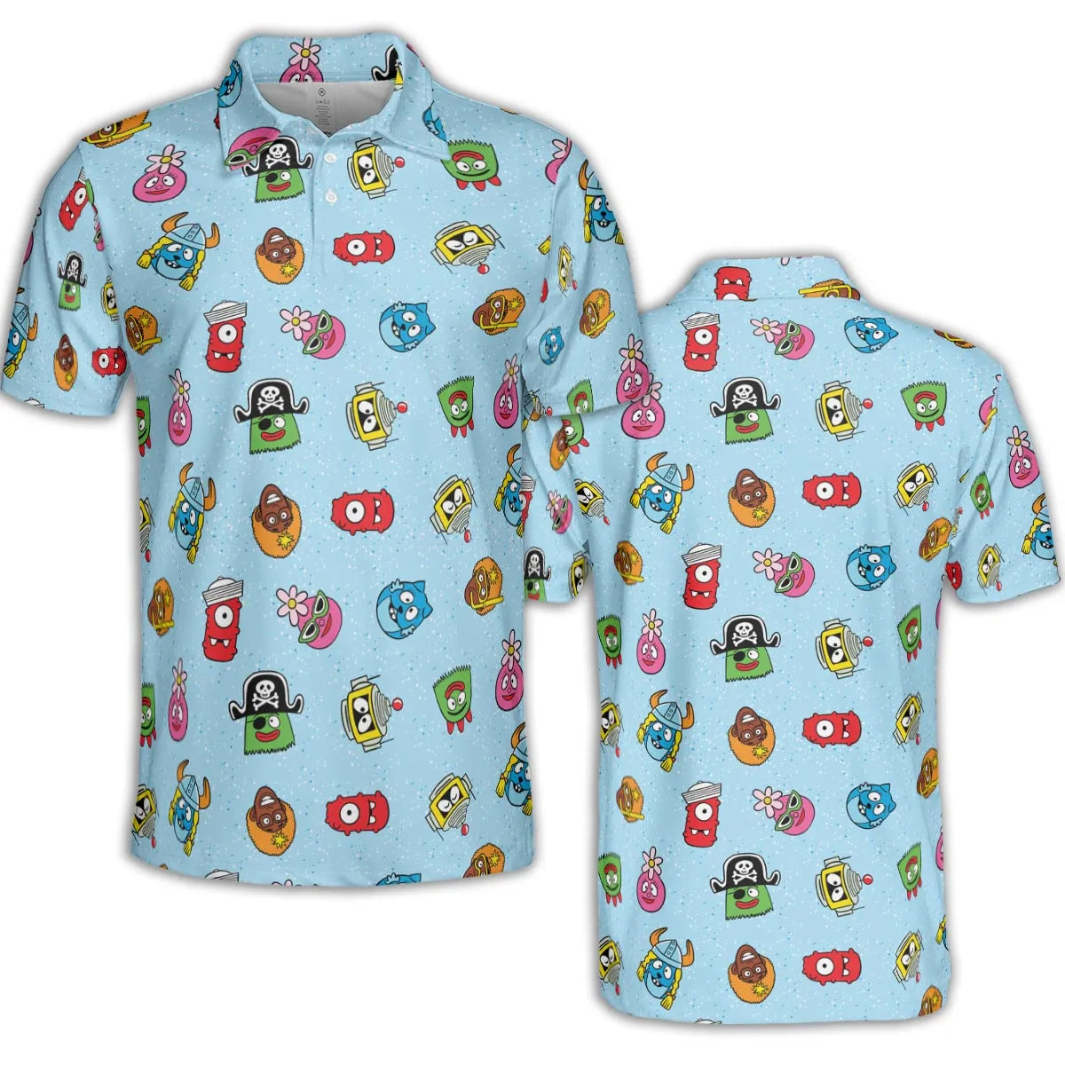 Yo Gabba Gabba Star Wars Mashup AOP Men/Women Polo Shirt