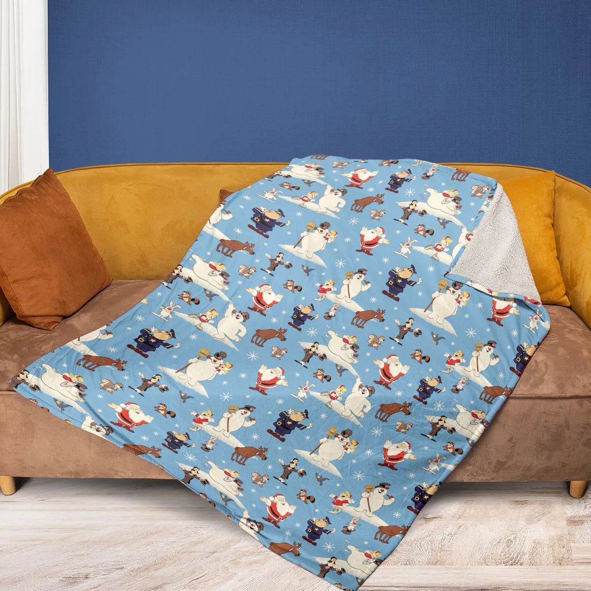 Frosty the Snowman Christmas Characters Fleece Blanket