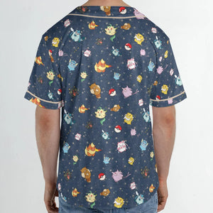Gengar as Eevee The Eeveelutions Pokemon Unisex Baseball Jersey