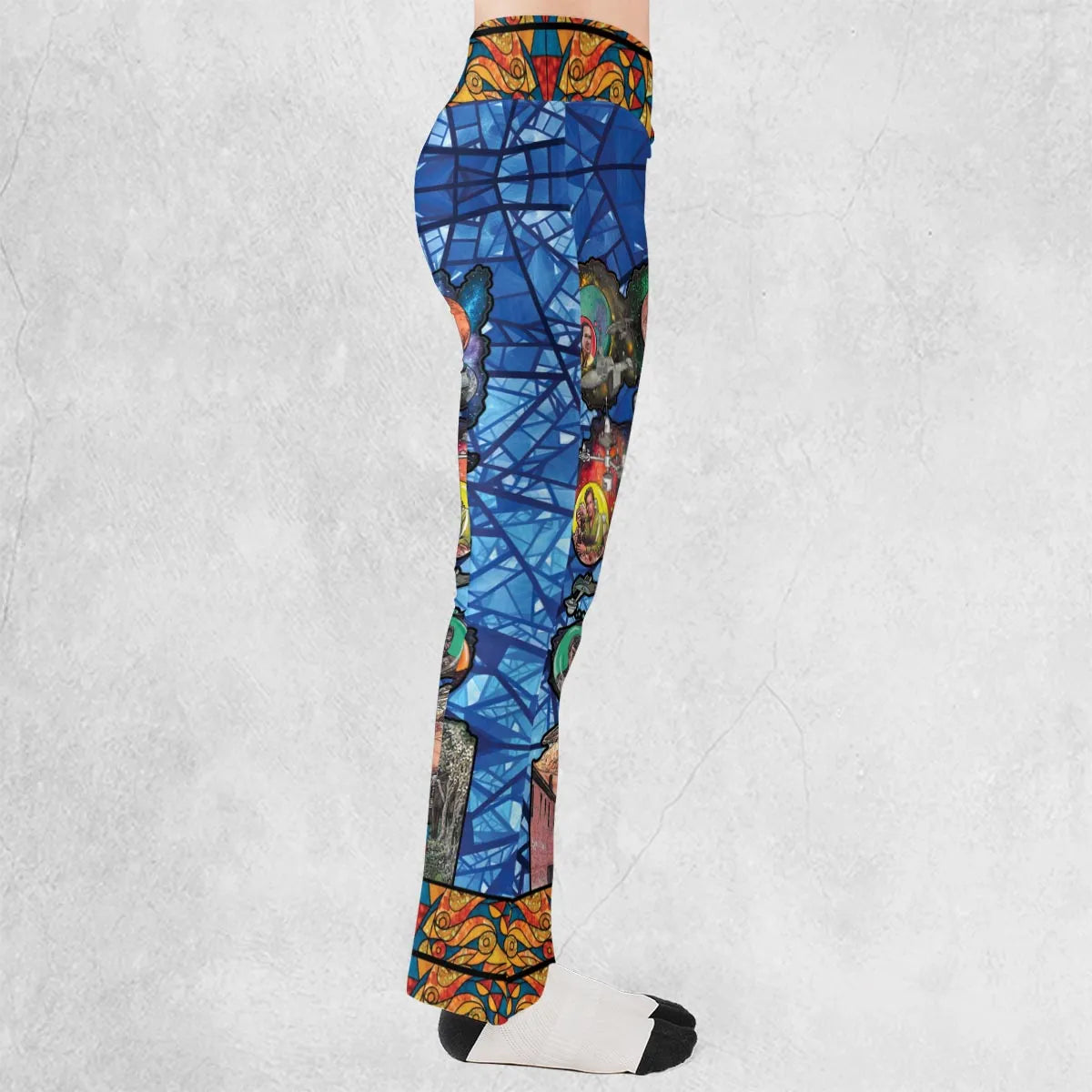 The Beginning Star Trek Pattern Flare Leggings