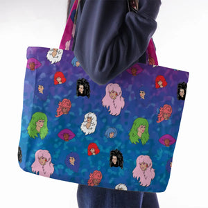 Misfits and Hologram  Jem and the Holograms Large Tote Bag