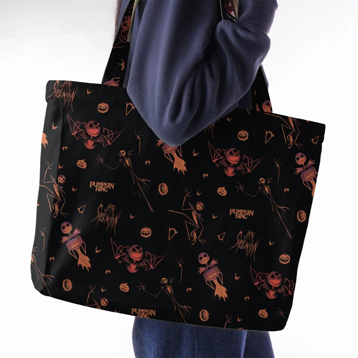 Pumpkin King Jack Skellington Large Tote Bag