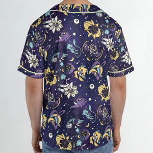 Galaxy Mew Psychic Type Pokemon Unisex Baseball Jersey